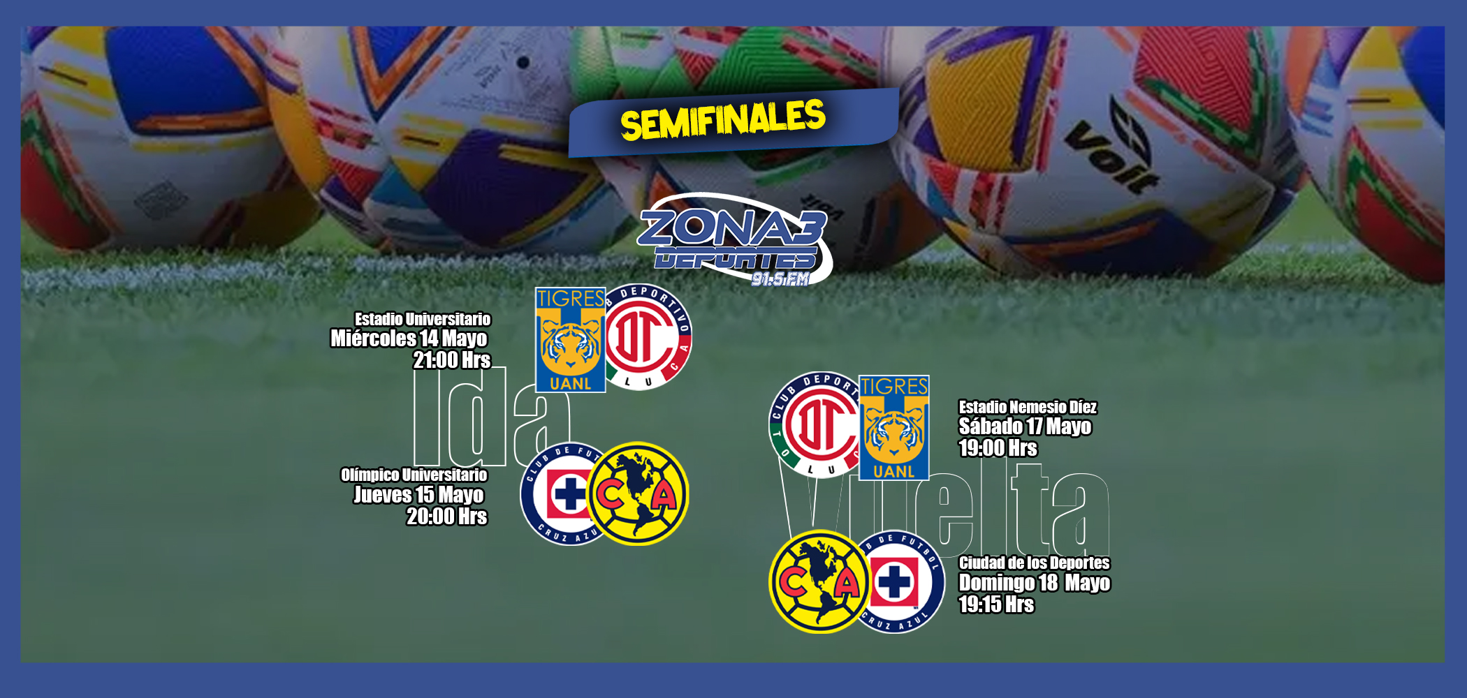 Horarios confirmados para las semifinales del Clausura 2025 | Zona 3 ...